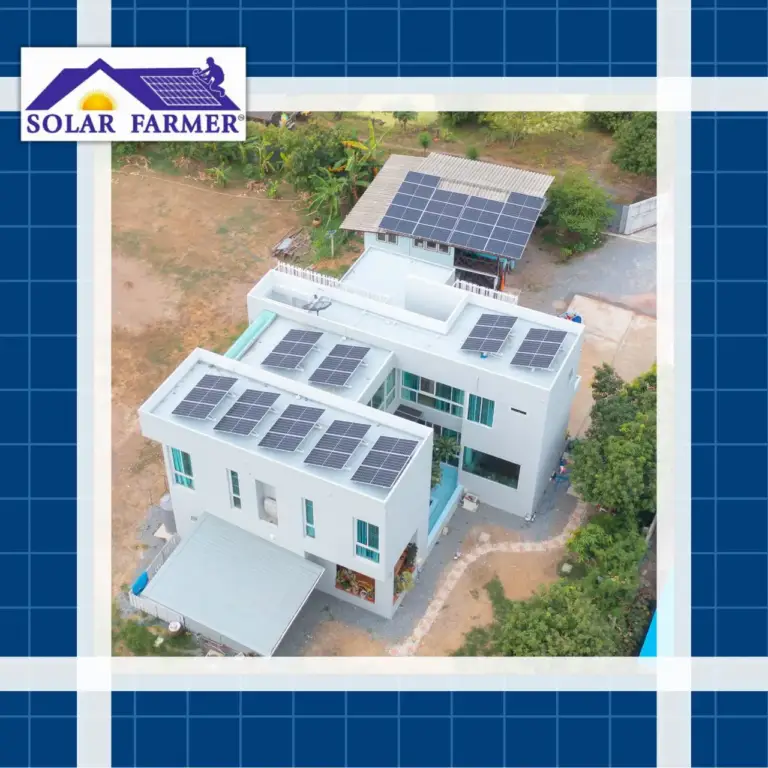 Installed solar panels on rooftop with complete mounting structure
